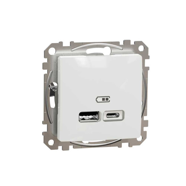USB розетка тип A+C 2,4A Білий Sedna Design Schneider Electric SDD111402