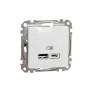 USB розетка тип A+C 2,4A Білий Sedna Design Schneider Electric SDD111402