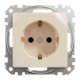 Розетка з заземленням та зі шторками Бежевий Sedna Design Schneider Electric SDD112022