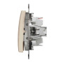 Кнопка на два напрямки Бежевий Sedna Design Schneider Electric SDD112116