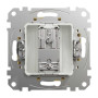TV-розетка, Sedna Design & Elements, Береза - імітація дерева, SDD180471 Schneider Electric