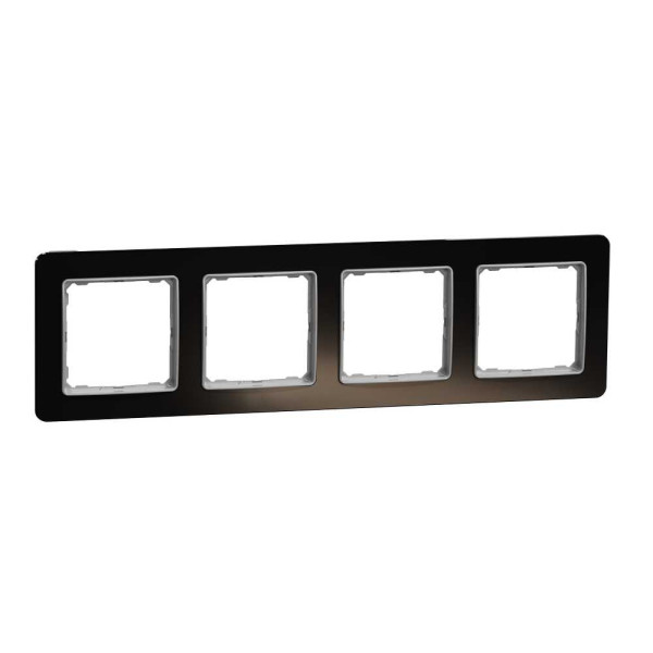 Рамка 4-постова  Штучне чорне скло Sedna Elements Schneider Electric SDD361804