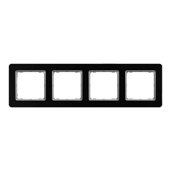 Рамка 4-постова  Штучне чорне скло Sedna Elements Schneider Electric SDD361804
