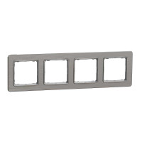 Рамка 4-постова Матовий алюміній Sedna Elements Schneider Electric SDD370804