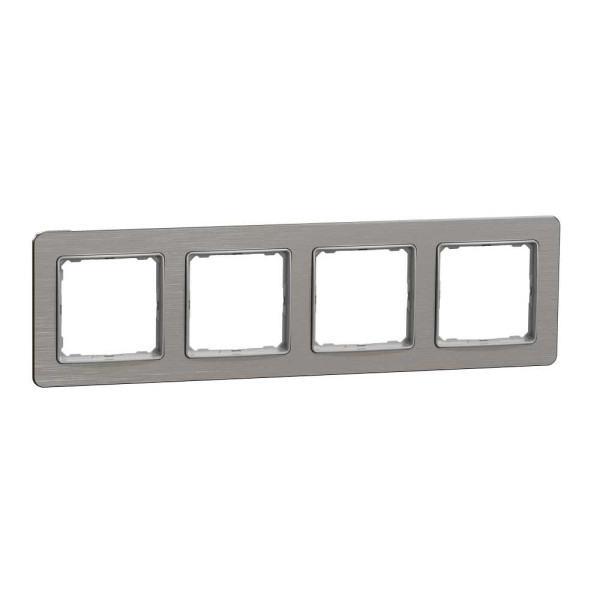 Рамка 4-постова  Матовий алюміній Sedna Elements Schneider Electric SDD370804