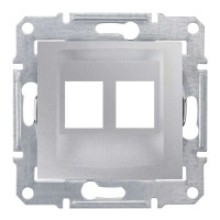 НАКЛАДКА ДЛЯ 2 МОДУЛІВ AMP/MOLEX КАТЕГОРІЇ 5e 6UTP SEDNA АЛЮМІНІЙ, SDN4400660