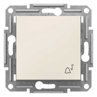 Вимикач кнопковий "Дзвінок", кремовий, Asfora, без рамки, EPH0870123