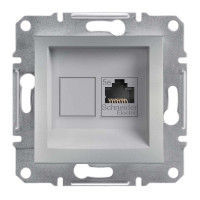 РОЗЕТКА КОМП'ЮТЕРНА RJ45 UTP КАТ. 5Е ASFORA АЛЮМІНІЙ, EPH4300161