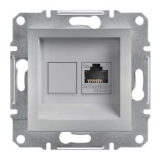 РОЗЕТКА КОМП'ЮТЕРНА RJ45 UTP КАТ. 5Е ASFORA АЛЮМІНІЙ, EPH4300161