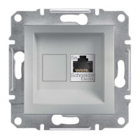РОЗЕТКА КОМП'ЮТЕРНА RJ45 STP КАТ. 5Е ASFORA АЛЮМІНІЙ, EPH5000161