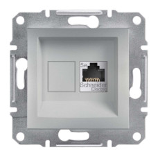 РОЗЕТКА КОМП'ЮТЕРНА RJ45 STP КАТ. 5Е ASFORA АЛЮМІНІЙ, EPH5000161