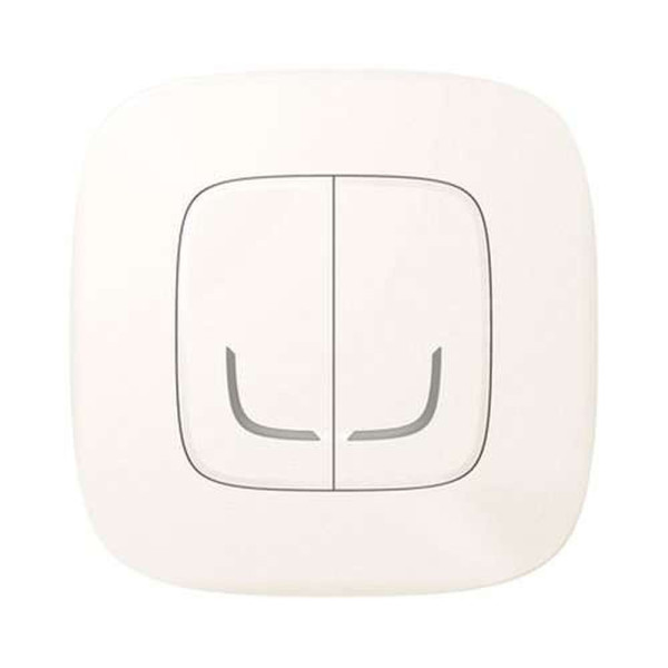 752987. Valena Allure with NETATMO. Розумний беспроводовий вимикач 2-клавішний. Колір Перлинний