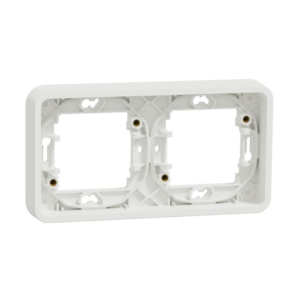 Рамка двомісна горизонтальна IP55, біла, Mureva Styl Schneider Electric MUR39101