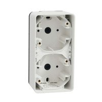 Двомісний бокс для поверхневого монтажу IP55, білий Mureva Styl Schneider Electric MUR39912