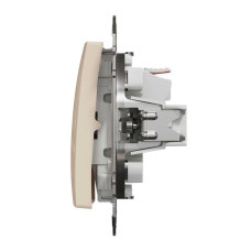 Одноклавішний вимикач, бежевий, Sedna Design&Elements,SDD112101 Schneider Electric