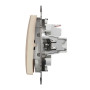 Одноклавішний вимикач, бежевий, Sedna Design&Elements,SDD112101 Schneider Electric