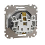 Розетка з заземленням та зі шторками Алюміній Sedna Design Schneider Electric SDD113022