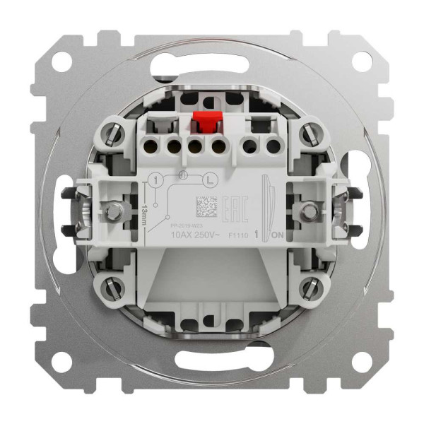 Одноклавішний вимикач, Алюміній, Sedna Design&Elements,SDD113101 Schneider Electric