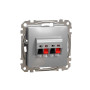 Аудіорозетка Алюміній Sedna Design Schneider Electric SDD113411