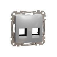 Центральна плата для подвійного роз'єму RJ45 (чорний) алюміній Sedna Design, SDD113444C