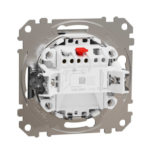 Одноклавішний вимикач, Матовий алюміній, Sedna Design&Elements,SDD170101 Schneider Electric