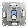 Компютерна розетка, одинарний роз'єм RJ45 CAT6 UTP Венге Sedna Elements