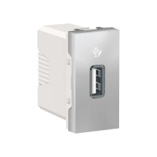 Розетка USB 1 модуль алюміній, NU342830