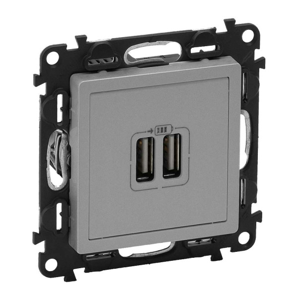 753612. Valena Life Розетка 2хusb Заряд. Алм
