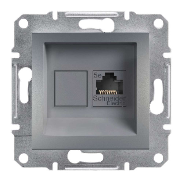 РОЗЕТКА КОМП'ЮТЕРНА RJ45 UTP КАТ. 5Е ASFORA СТАЛЬ, EPH4300162