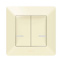 752287. Valena Life with NETATMO. Розумний беспроводовий вимикач 2-клавішний. Колір Слонова кістка
