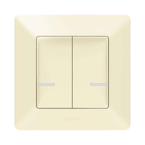 752287. Valena Life with NETATMO. Розумний беспроводовий вимикач 2-клавішний. Колір Слонова кістка