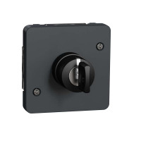 Механізм вимикача з ключем на 3 положення IP55, чорний, Mureva Styl Schneider Electric MUR35061