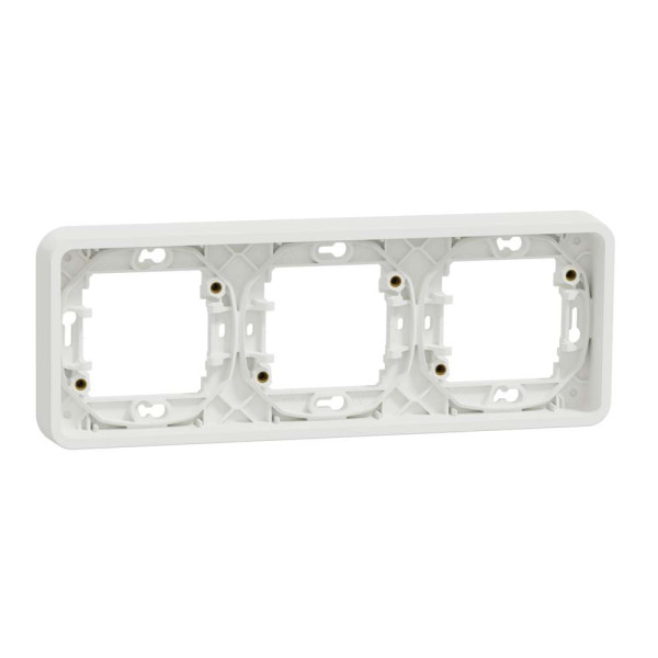 Рамка тримісна горизонтальна IP55, біла, Mureva Styl Schneider Electric MUR39109