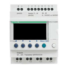SR2B122BD. Інтелектуальне логічне програмоване реле Zelio Logic 12 вх/вих, дисплей+годинник, =24В