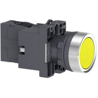 Кнопка с подсветкой, LED, 24В, Желтый, 1НО. XA2EW35B1