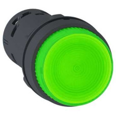 XB7NJ03M1. Кнопка 22 мм зелена з LED підсвічуванням Н/О-230В