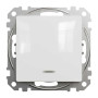 Одноклавішний вимикач з LED підсвіткою Білий Sedna Design Schneider Electric SDD111101L