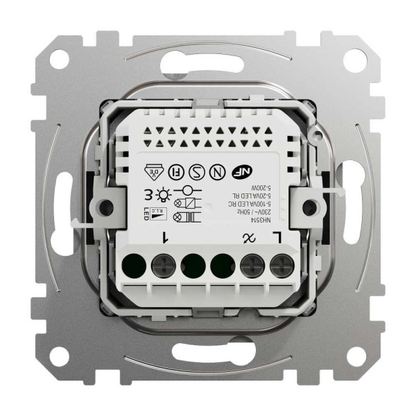 Універсальний поворотний димер для світлодіодних ламп Алюміній Sedna Design Schneider Electric SDD113502