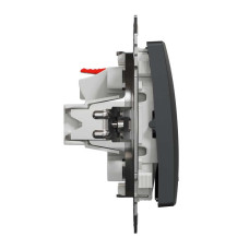 Одноклавішний вимикач з LED підсвіткою Чорний Sedna Design Schneider Electric SDD114101L