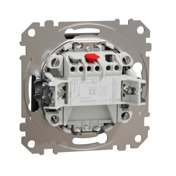 Одноклавішний вимикач з LED підсвіткою Чорний Sedna Design Schneider Electric SDD114101L