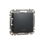 Одноклавішний вимикач з LED підсвіткою Чорний Sedna Design Schneider Electric SDD114101L