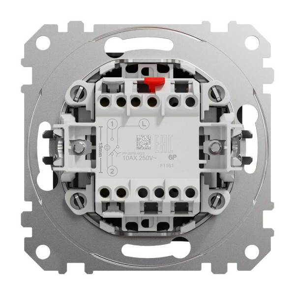 Одноклавішний кнопковий перемикач, Sedna Design & Element, Чорний, SDD114116, Schneider Electric