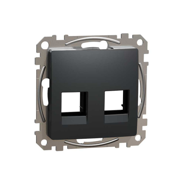 Центральна плата для подвійного роз'єму RJ45 (чорний) чорний Sedna Design, SDD114444C