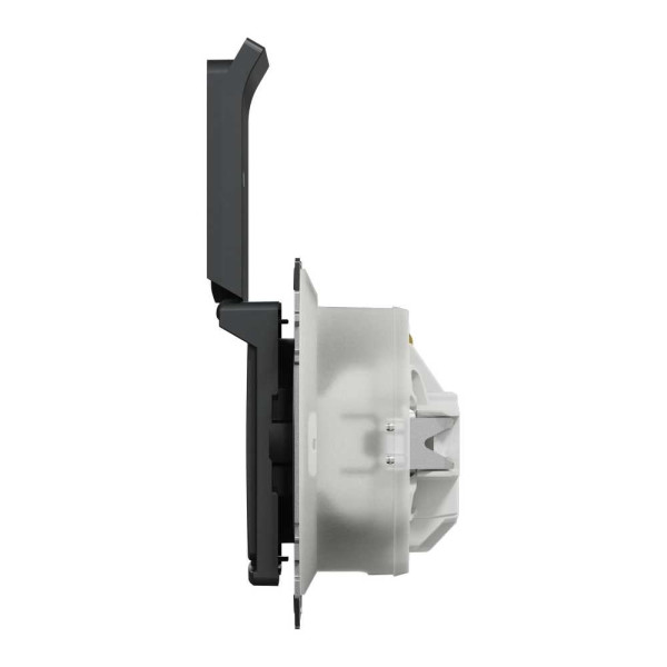 Розетка з заземленням, зі шторками, та з кришкою IP44 Чорний Sedna Design Schneider Electric SDD214024