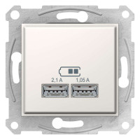 USB РОЗЕТКА SEDNA 2,1A СЛОНОВА КІСТКА, SDN2710223
