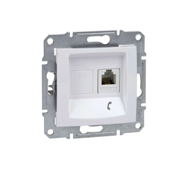 ТЕЛЕФОННА РОЗЕТКА RJ11 SEDNA БІЛИЙ, SDN4101121