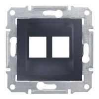 НАКЛАДКА ДЛЯ 2 МОДУЛІВ AMP/MOLEX КАТЕГОРІЇ 5e 6UTP SEDNA ГРАФІТ, SDN4400670