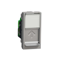 Розетка комп'ютерна RJ45, одинарна категорія 6 STP, 1 модуль алюміній, NU341630