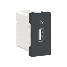 Розетка USB 1 модуль антрацит, NU342854