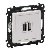 753412. Valena Life Розетка 2хusb Заряд. Біл
